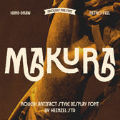 Makura Rough Artifact Display Font