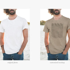 Male Ocean T-Shirt Mockup
