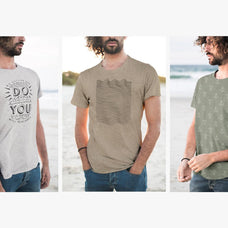Male Ocean T-Shirt Mockup