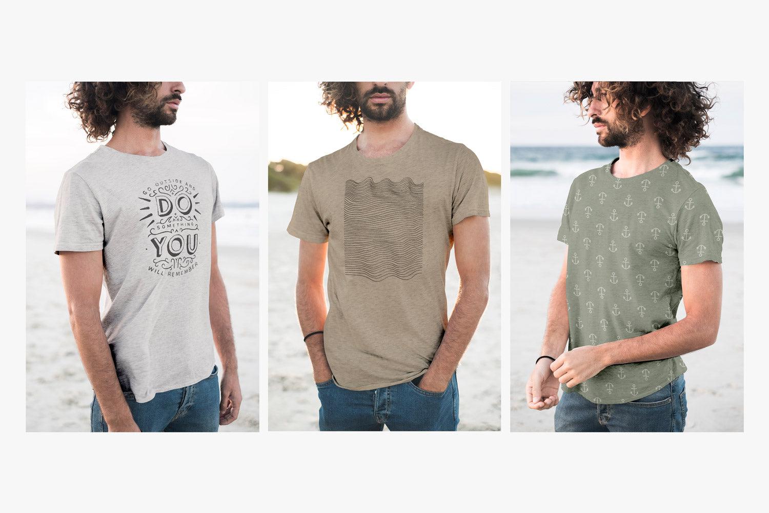 Male Ocean T-Shirt Mockup