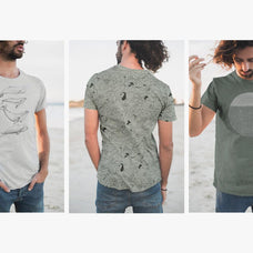 Male Ocean T-Shirt Mockup