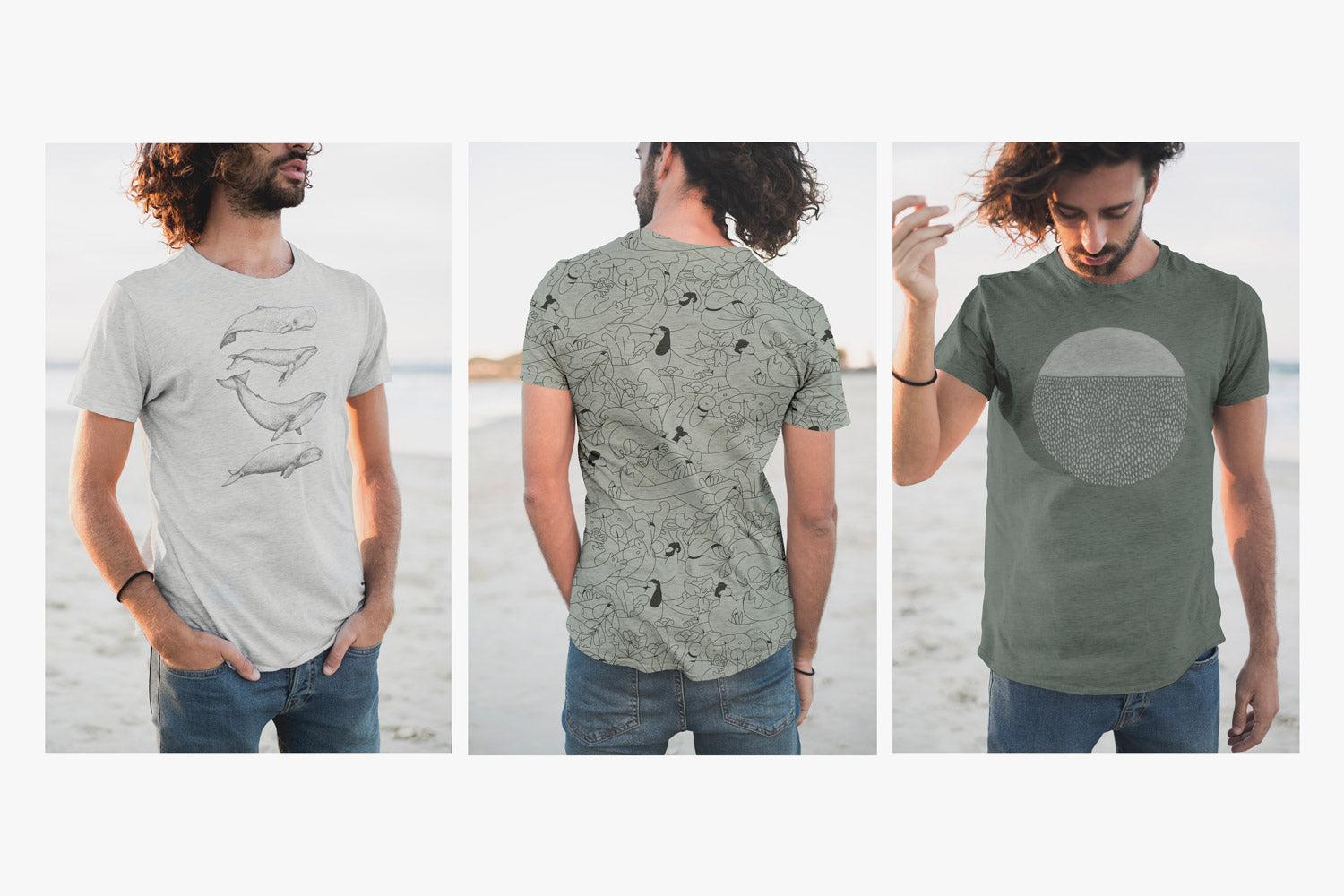 Male Ocean T-Shirt Mockup