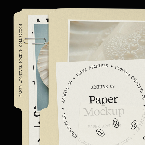 Manila Folder & Vellum Mockup • Paper Archives Collection (09)