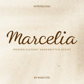 Marcelia Modern Elegant Handwritten Script Font
