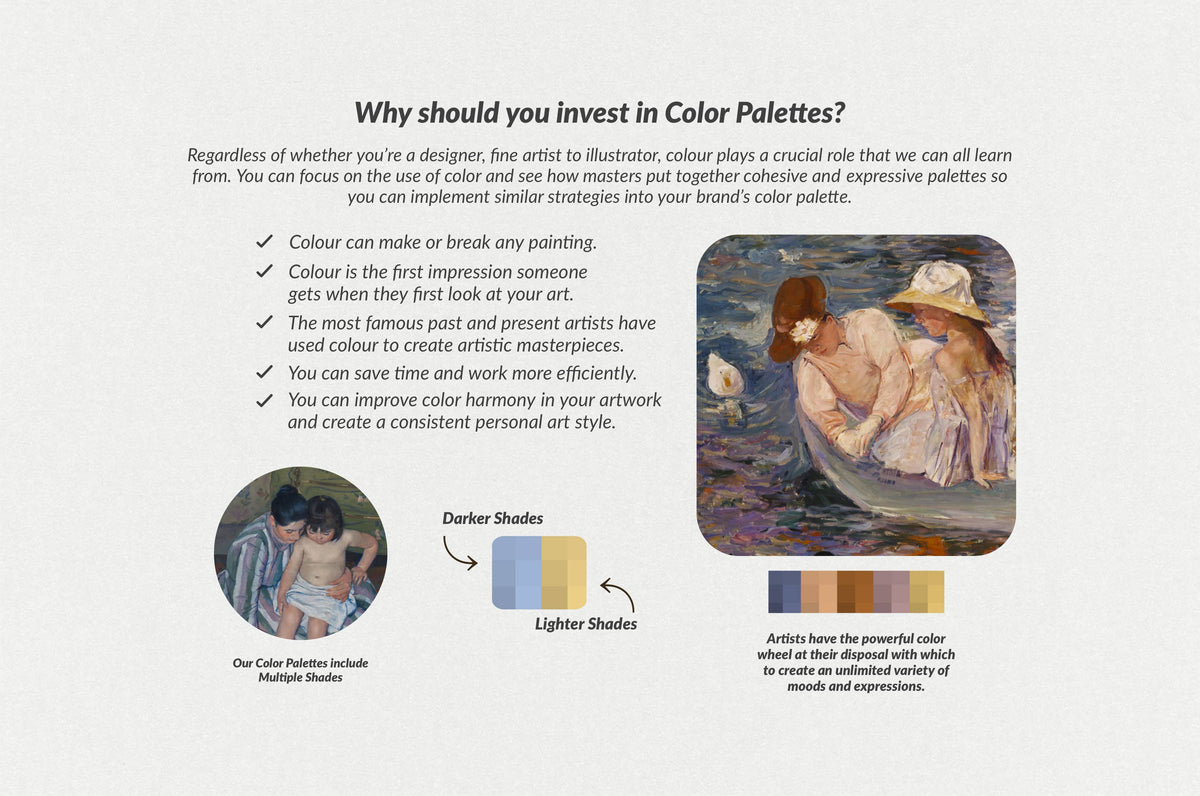 Mary Cassatt Procreate Brushes & Color Palettes by Digi Life