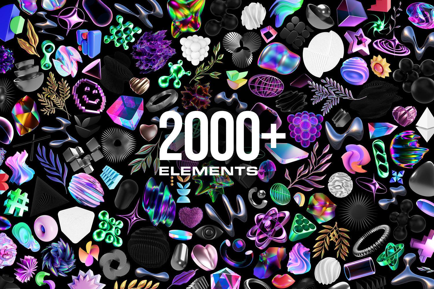 MASSIVE 3D BUNDLE - 2000+ elements