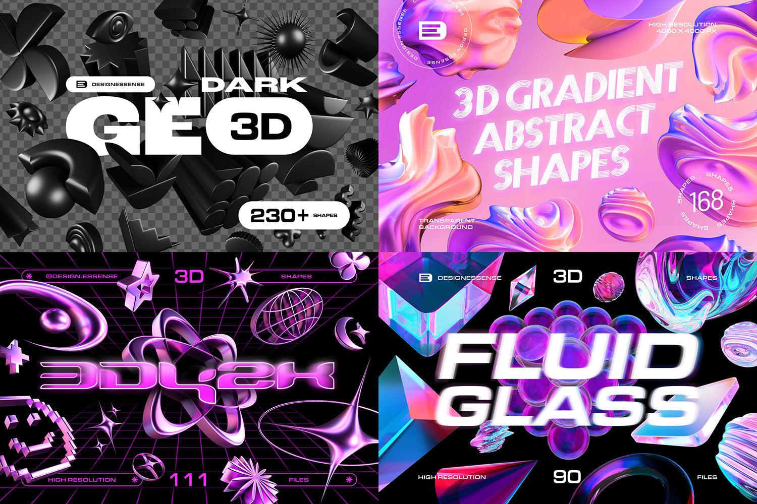 MASSIVE 3D BUNDLE - 2000+ elements