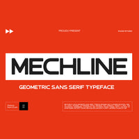 Mechline Geometric Sans Serif Typeface Font