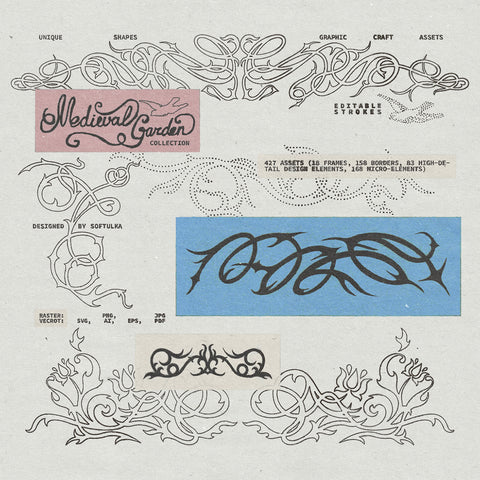 Medieval Garden: Graphic Craft Kit