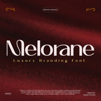 Melorane Luxury Branding Font