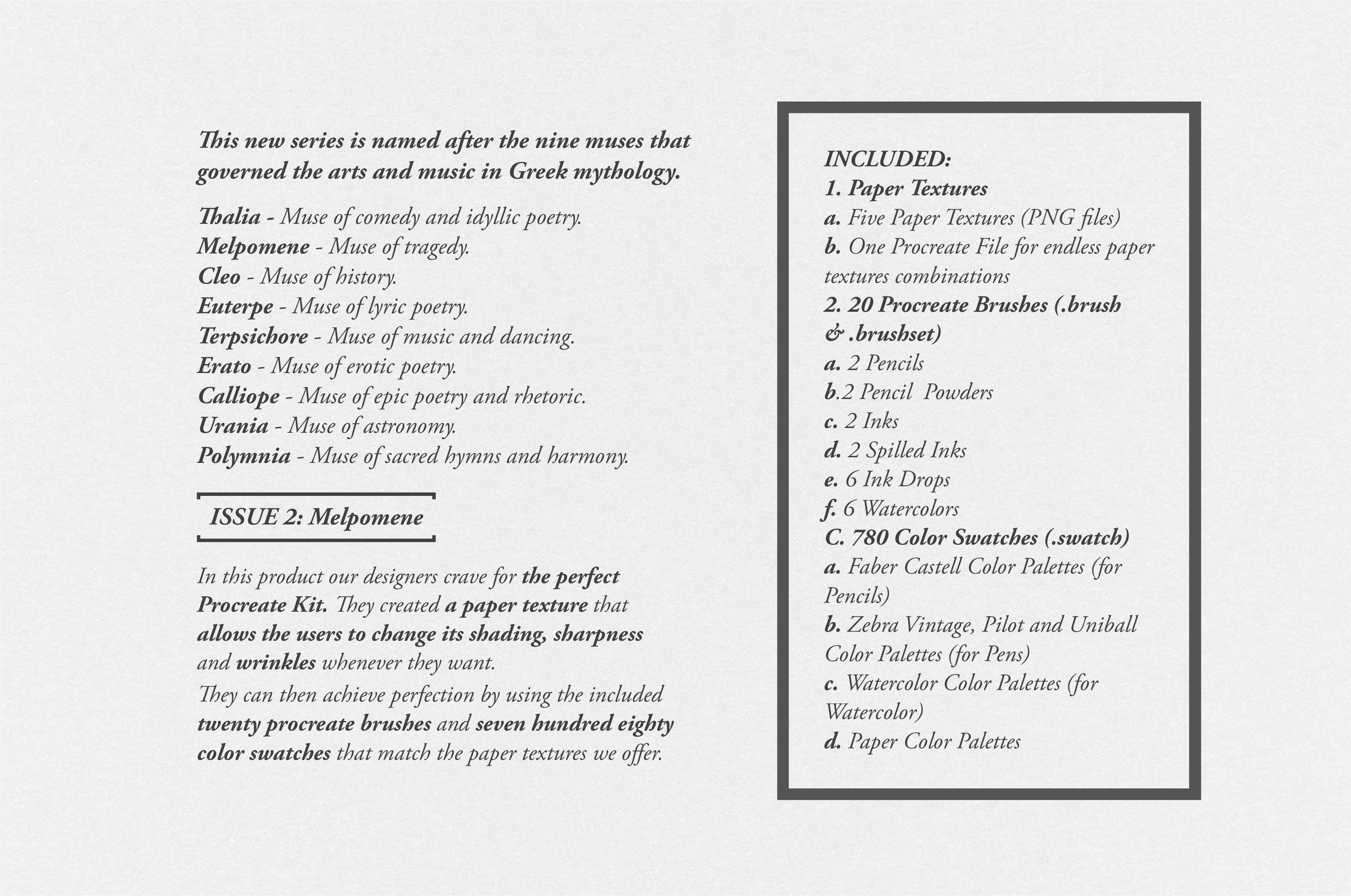 Melpomene's Procreate Kit