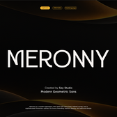 Meronny - Geometric Ligature Sans Serif Font