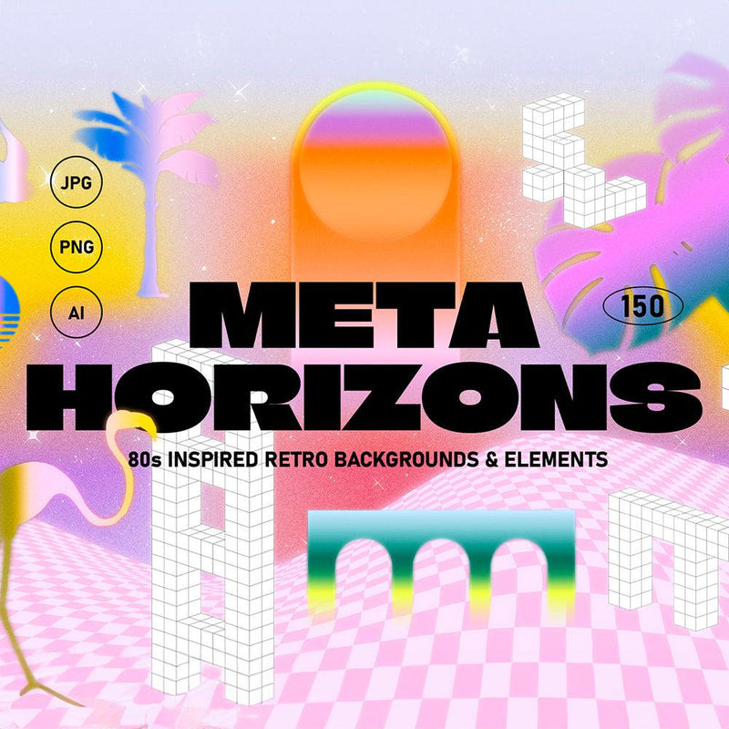 Éléments vectoriels META HORIZONS