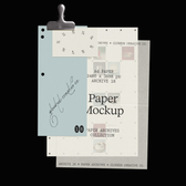 Metal Clip • Paper Divider • Vellum Mockup • Paper Archives Collection (18)
