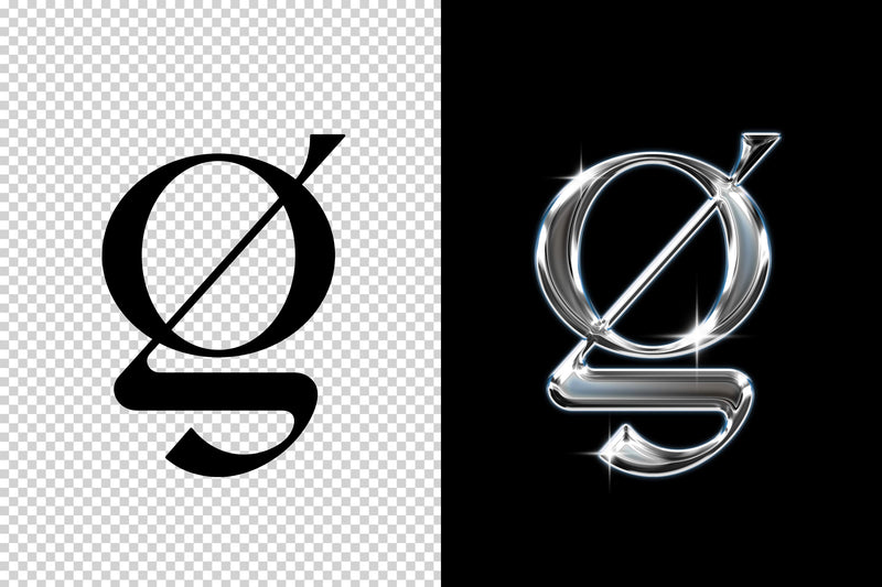 Metal Shine Chrome Text Effect