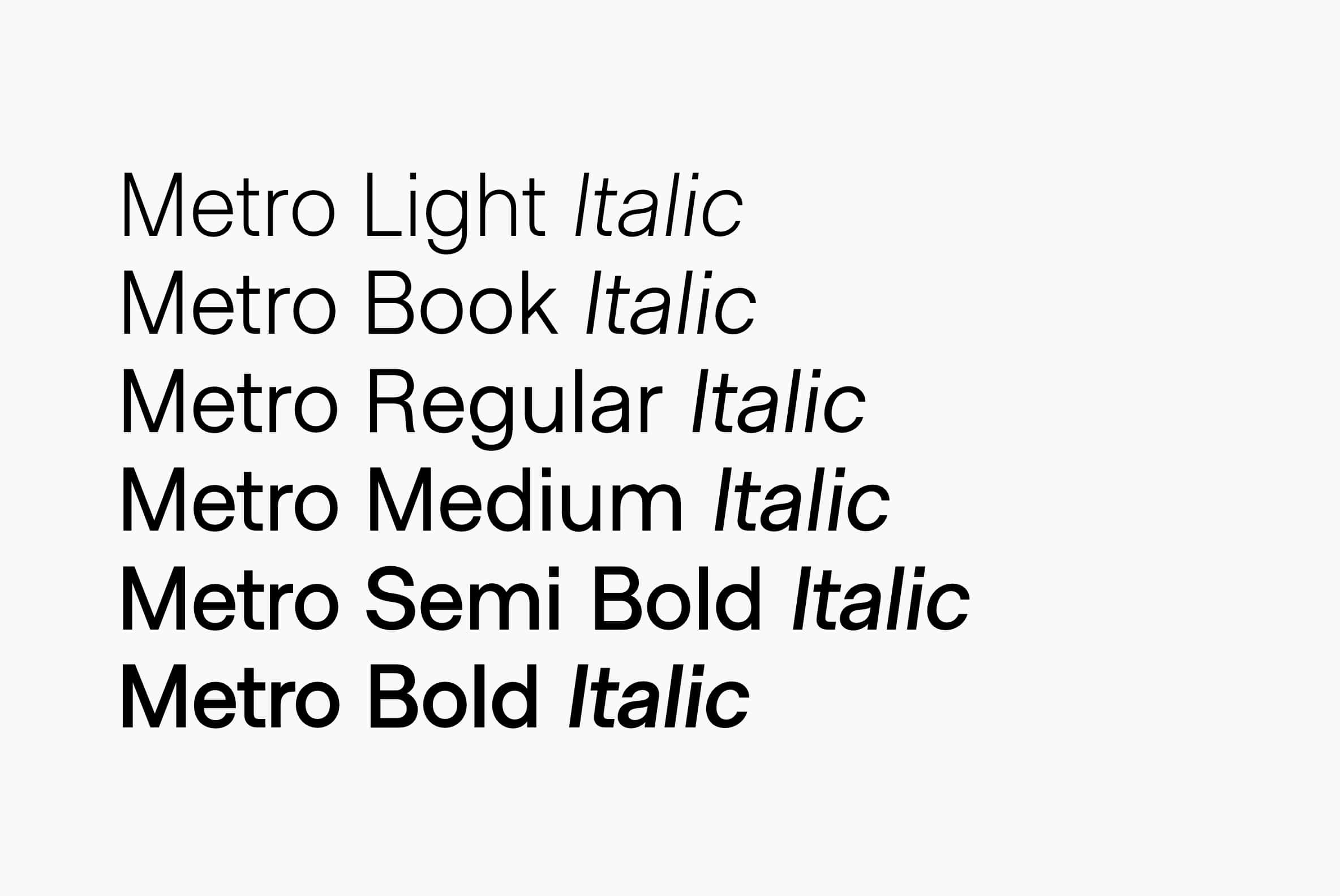 Metro Sans - Full Family