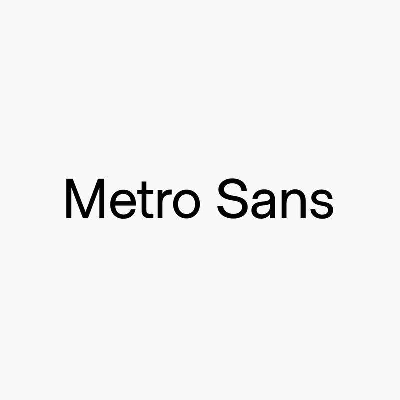 Metro Sans - Famille complète