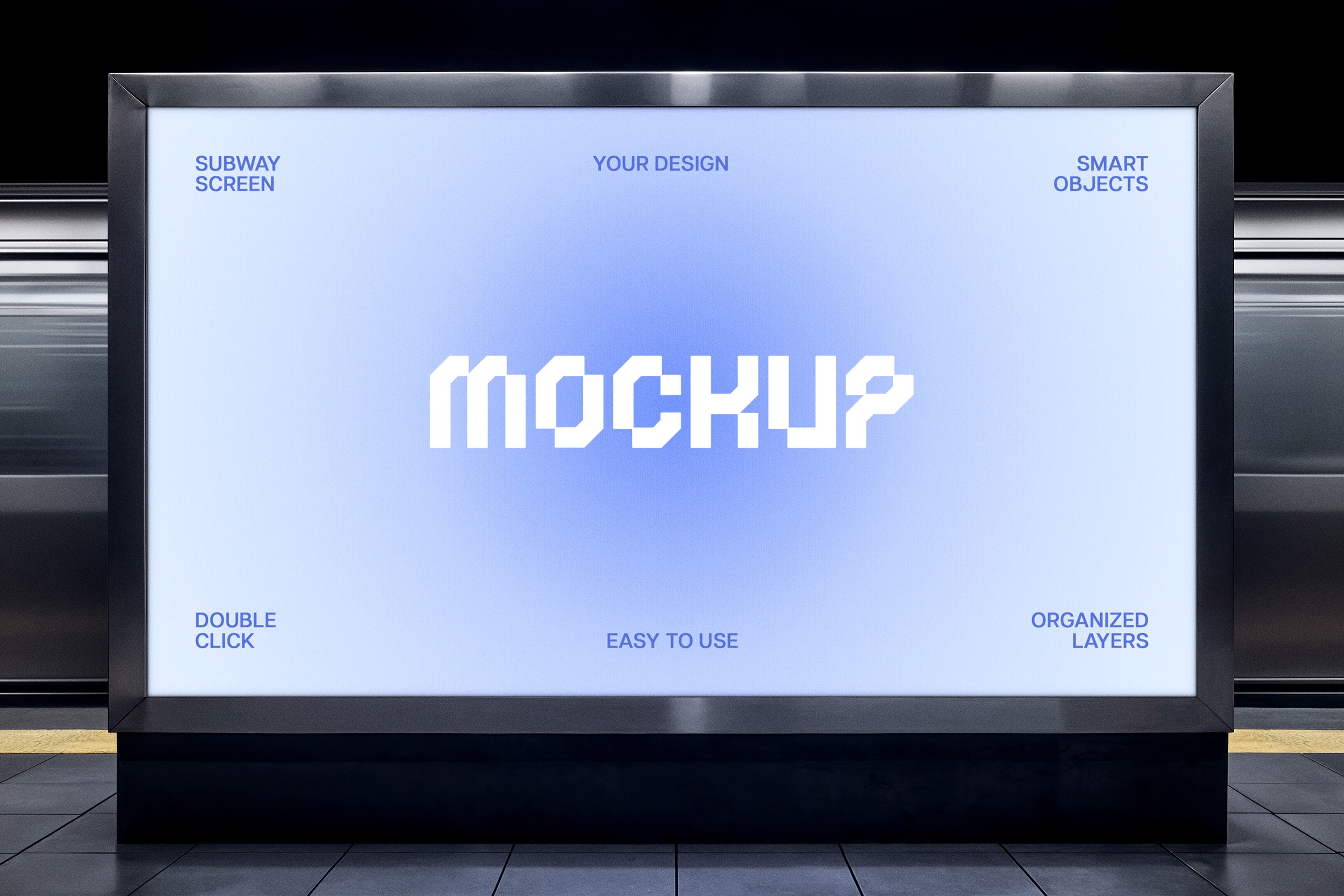 Metro Station Screen Mockup