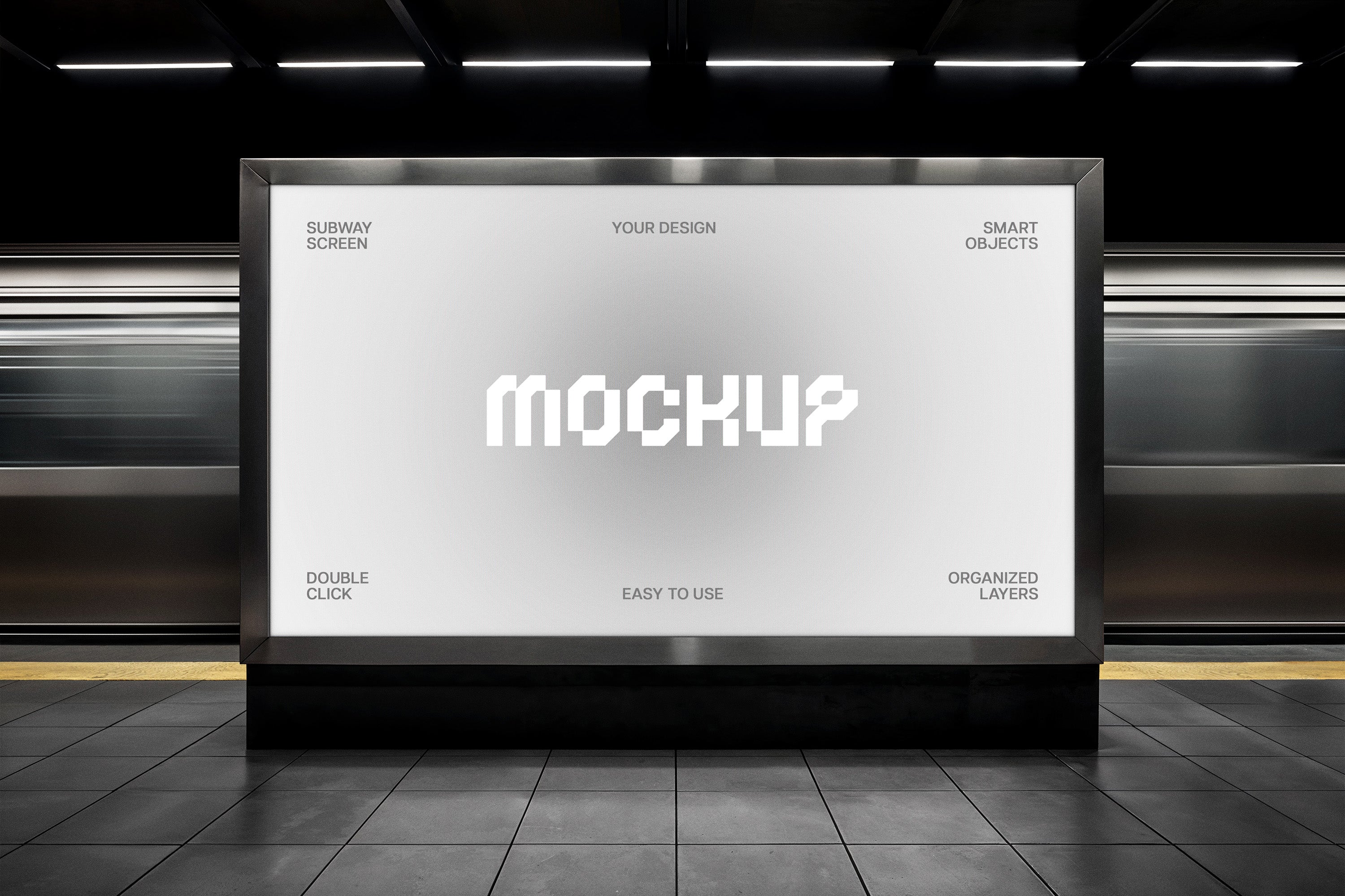 Metro Station Screen Mockup