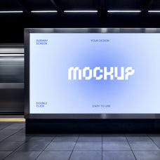 Metro Station Screen Mockup