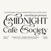 Midnight Cafe Society Elegant Serif