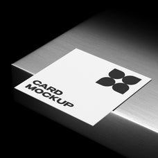 Minimalist Square Card Mockup