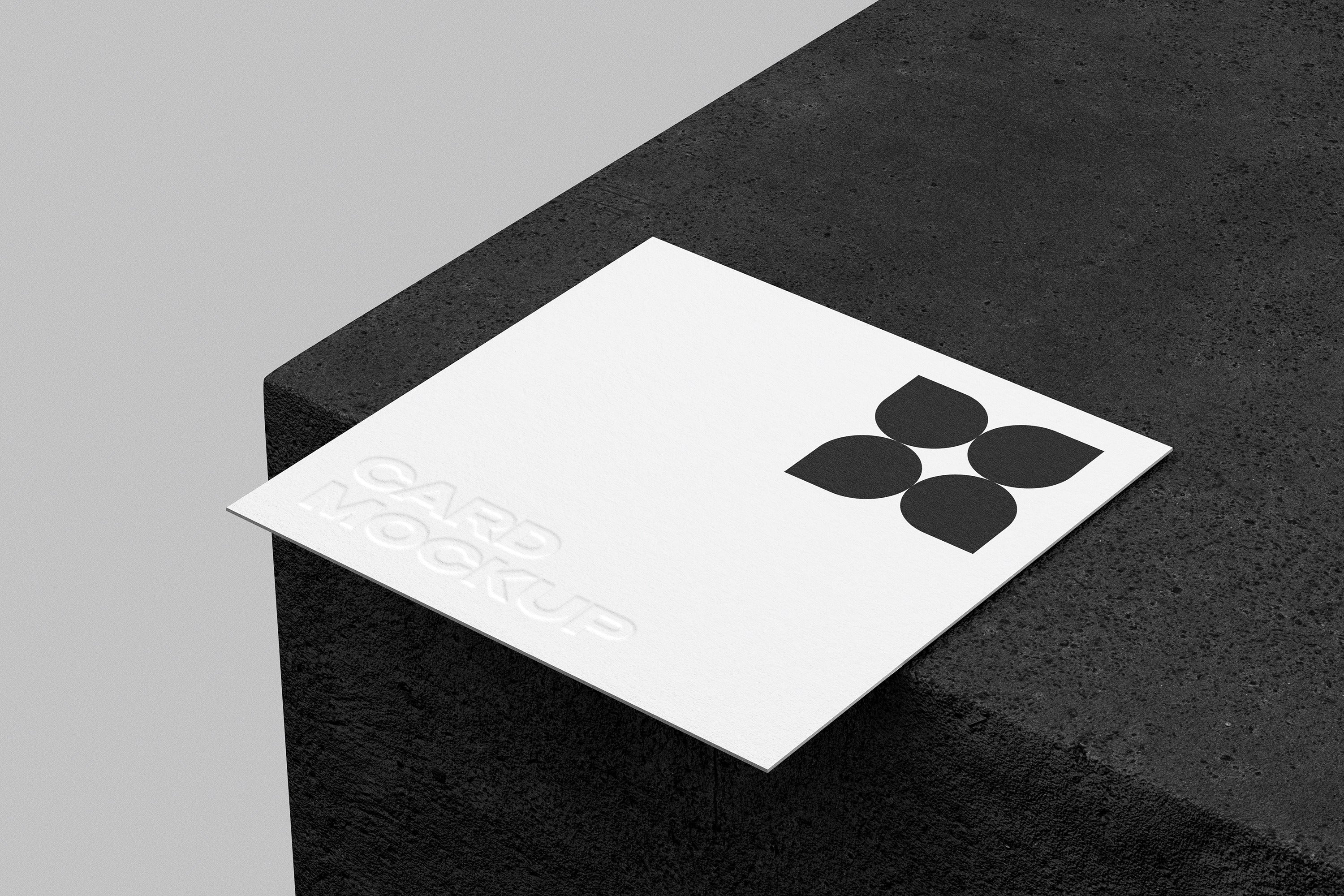 Minimalist Square Card Mockup