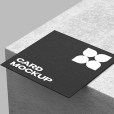 Minimalist Square Card Mockup