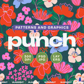 Modern Naive Floral Seamless Pattern