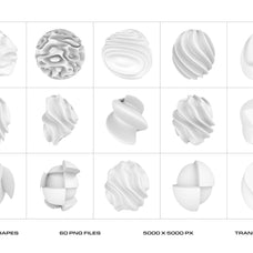 Modern White 3D Shapes
