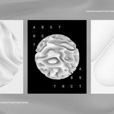 Modern White 3D Shapes