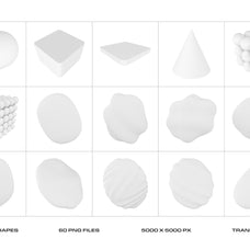 Modern White 3D Shapes