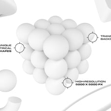 Modern White 3D Shapes