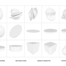 Modern White 3D Shapes