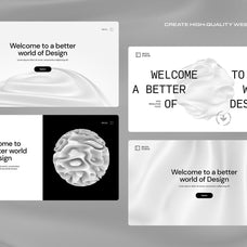 Modern White 3D Shapes