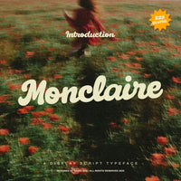 Monclaire Display Script Typeface Font
