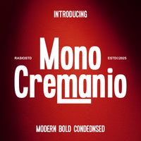 Mono Cremanio Modern Bold Condensed Font