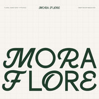 Mora Flore Floral Sans Serif Typeface Font