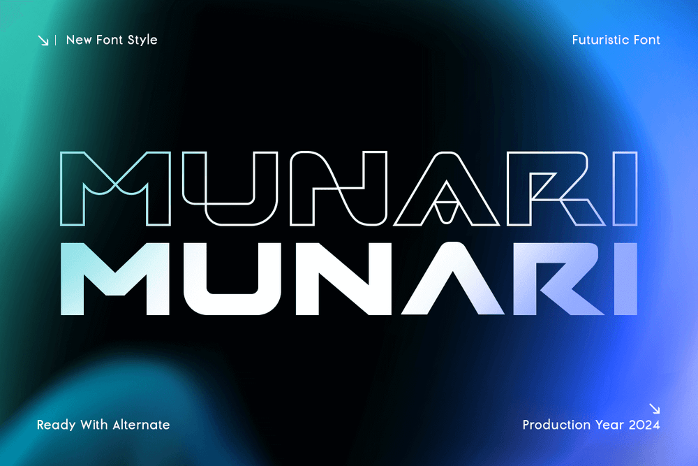 Munari - Futuristic Font by Dareco Studio – Studio 2am