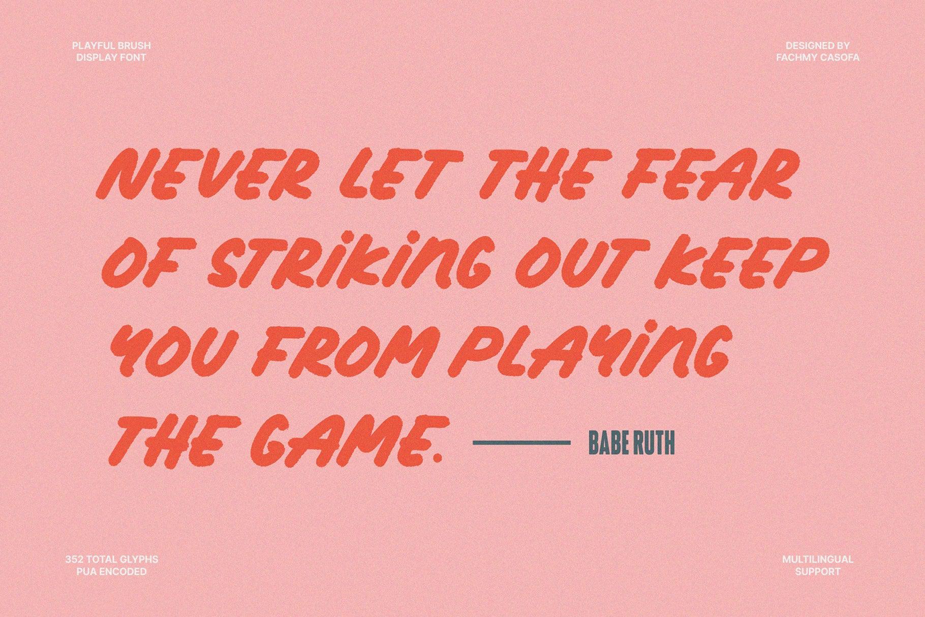 NCL AMORE BENKOVA - Bold Brush Playful Display Font