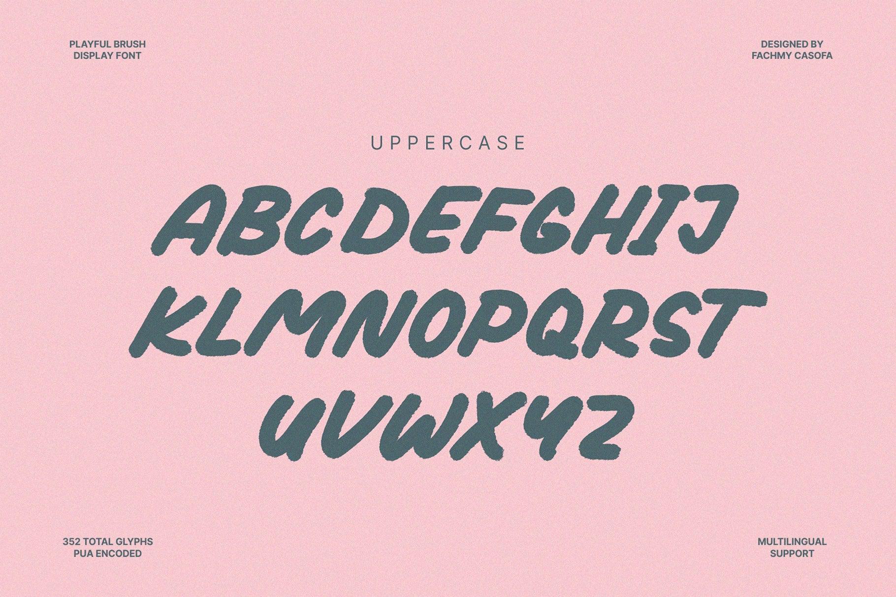 NCL AMORE BENKOVA - Bold Brush Playful Display Font