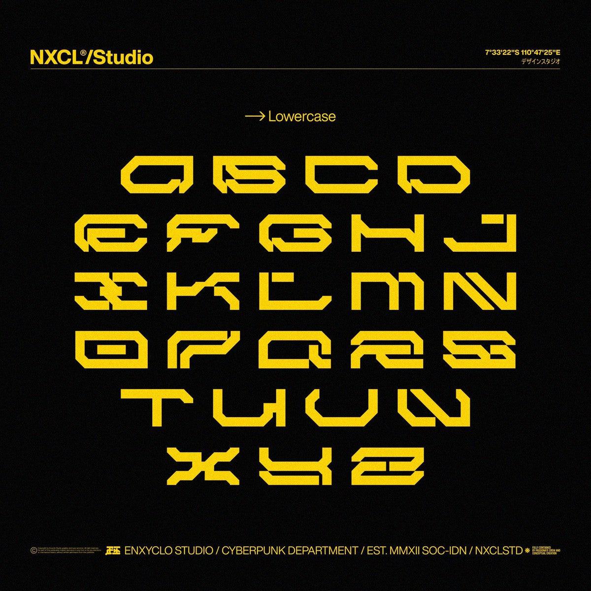 NCL BRAYQOSE - Cyberpunk Futuristic Font