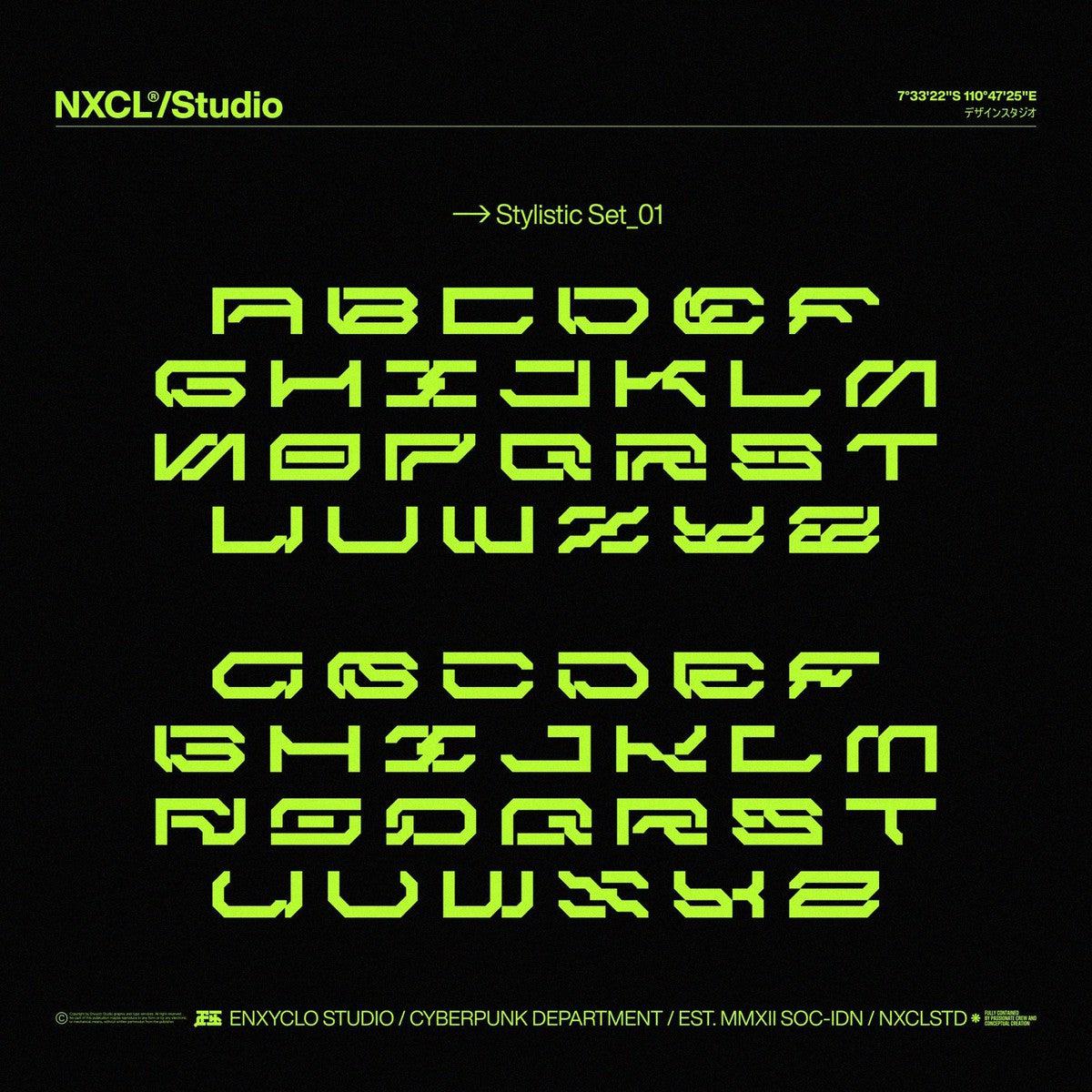 NCL BRAYQOSE - Cyberpunk Futuristic Font