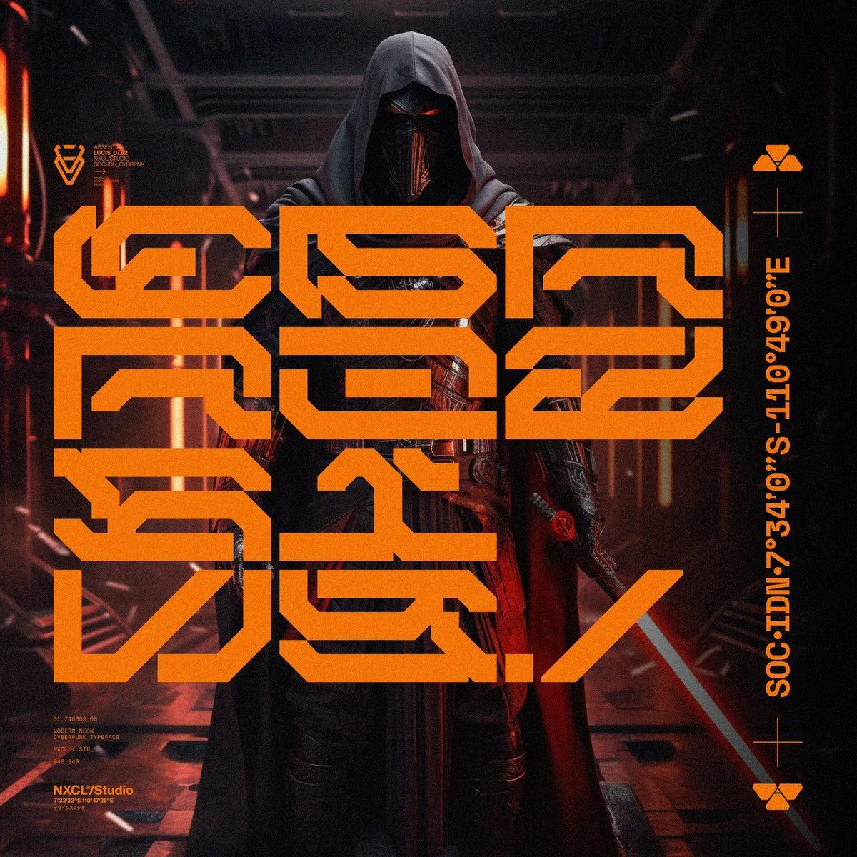 NCL BRAYQOSE - Cyberpunk Futuristic Font