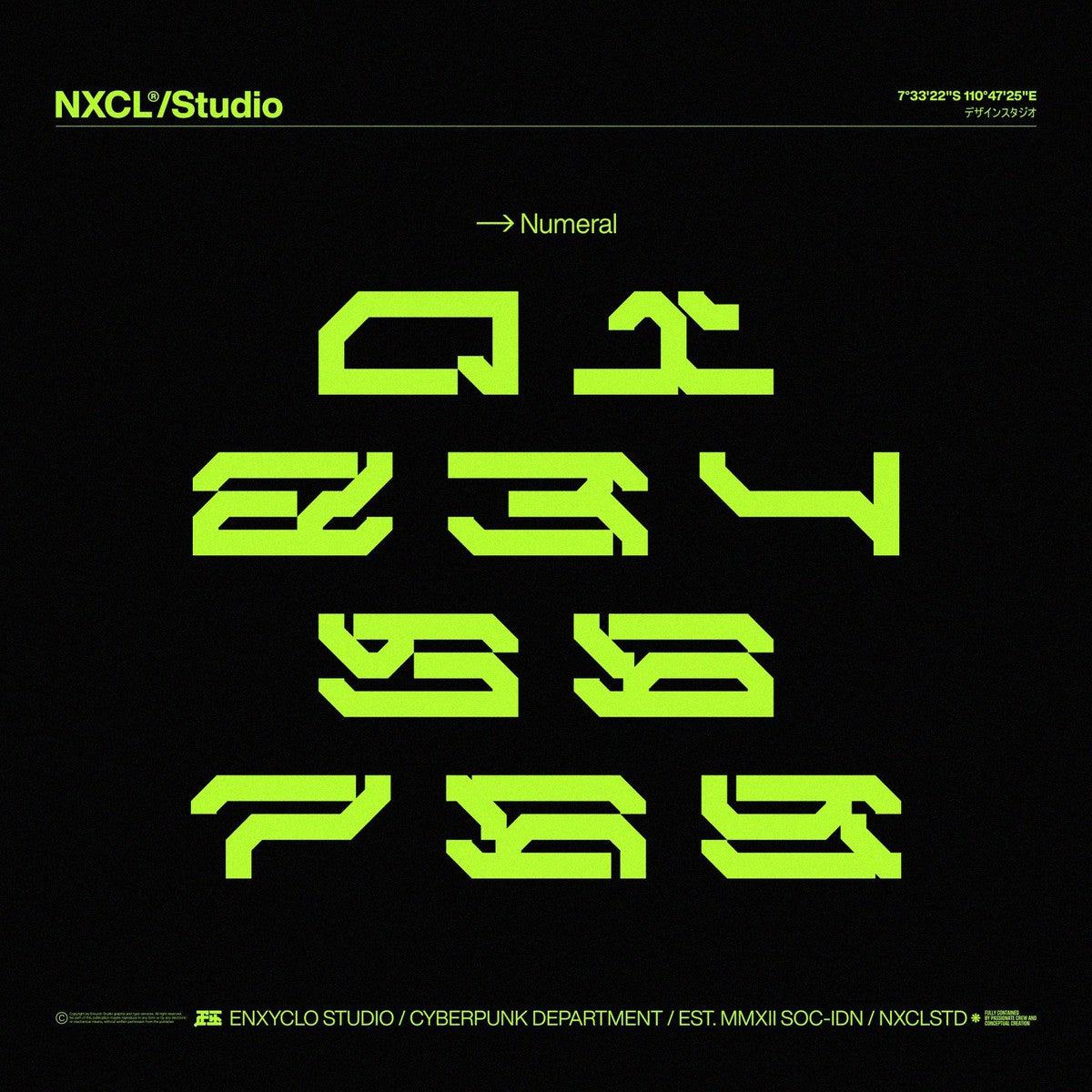 NCL BRAYQOSE - Cyberpunk Futuristic Font