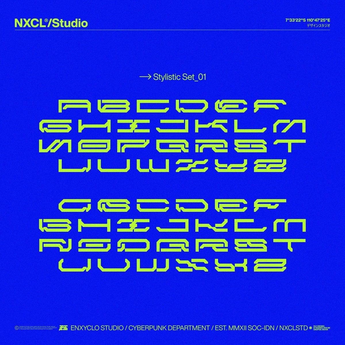 NCL BRAYQOSE EXPANDED - Cyberpunk Futuristic Font