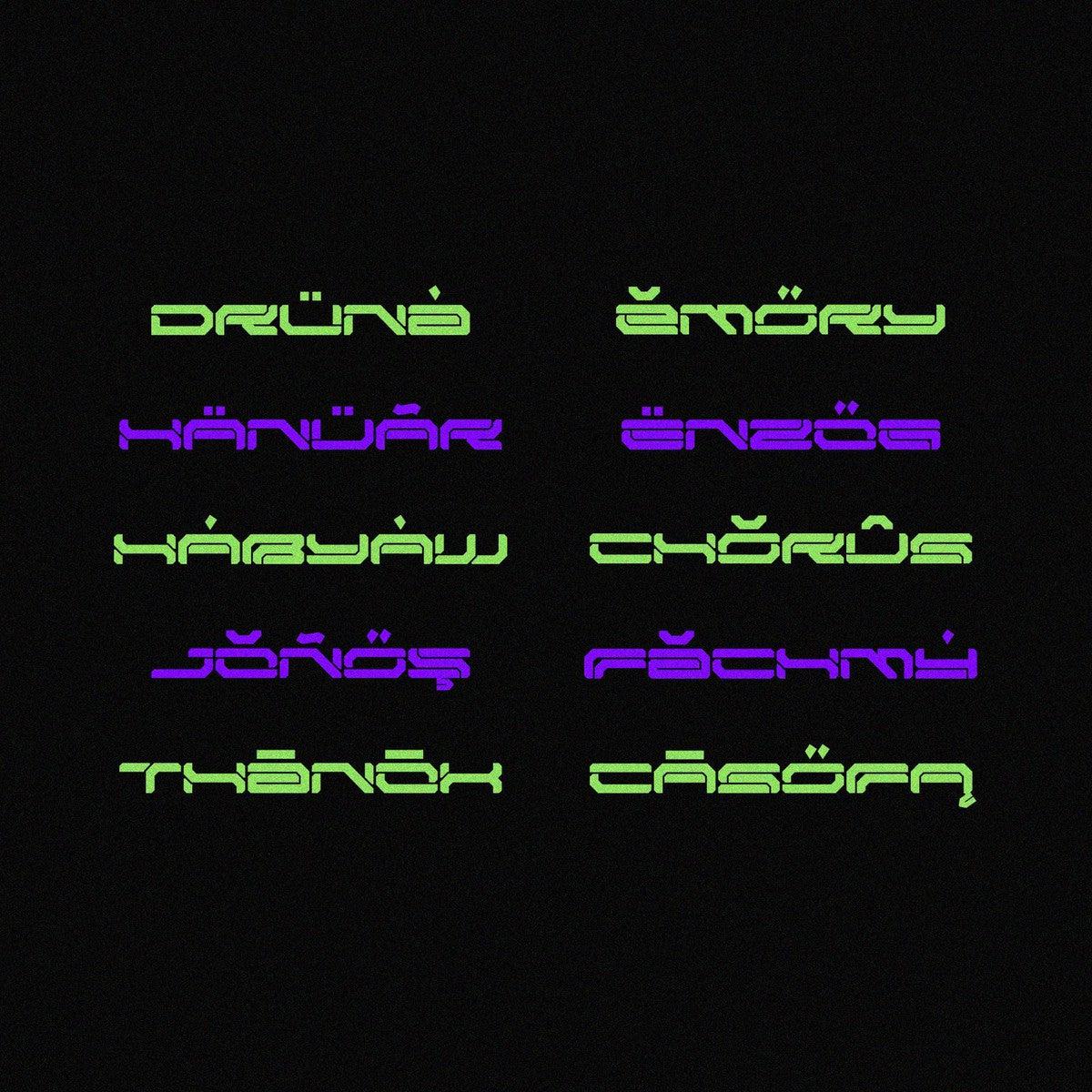 NCL BROESQ - Cyberpunk Futuristic Font