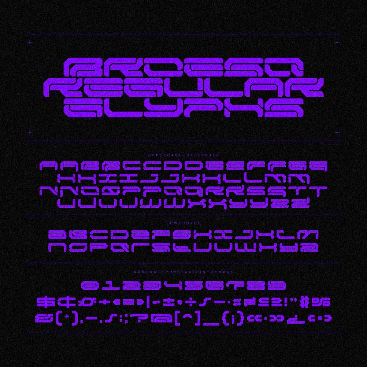 NCL BROESQ - Cyberpunk Futuristic Font