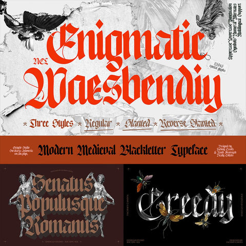 ENIGMATIC WAESBENDIY — Blackletter Font Family