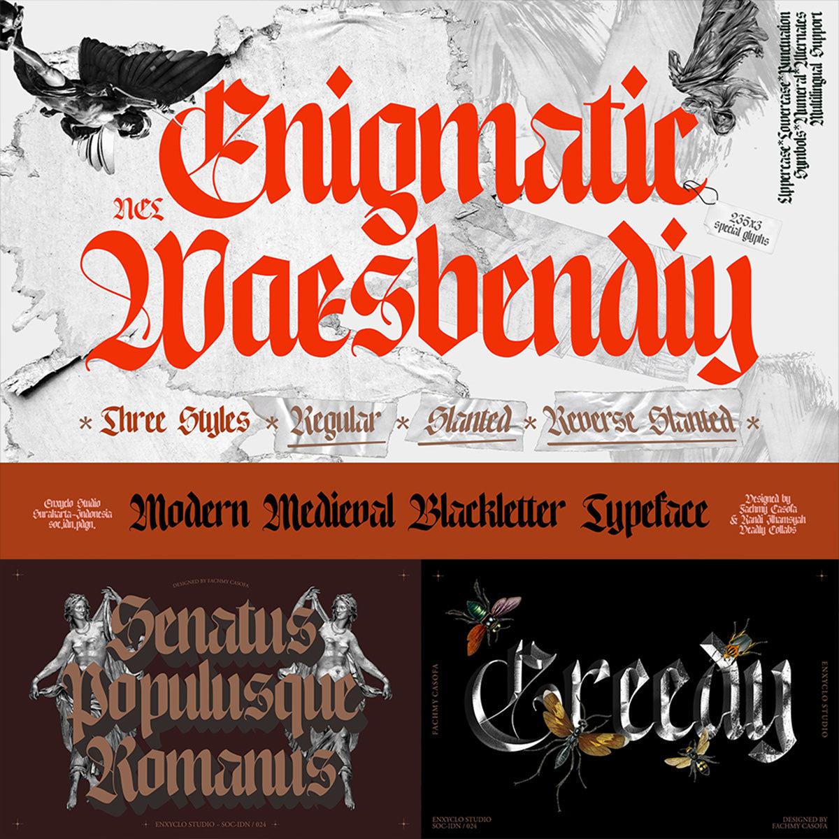 NCL Enigmatic Waesbendiy - Modern Medieval Blackletter Font